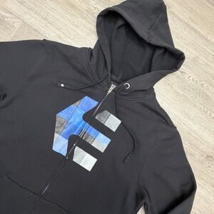 Etnies Sweatshirt Classic Icon Logo Mens Large Black Blue